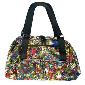 Ed Hardy Multicolor Graphic Hobo Bag
